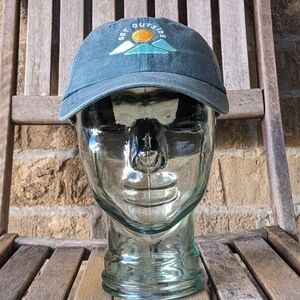NWOT Sportsman Get Outside Embroidered Mountain Sunrise Dad Hat Cap Teal Green